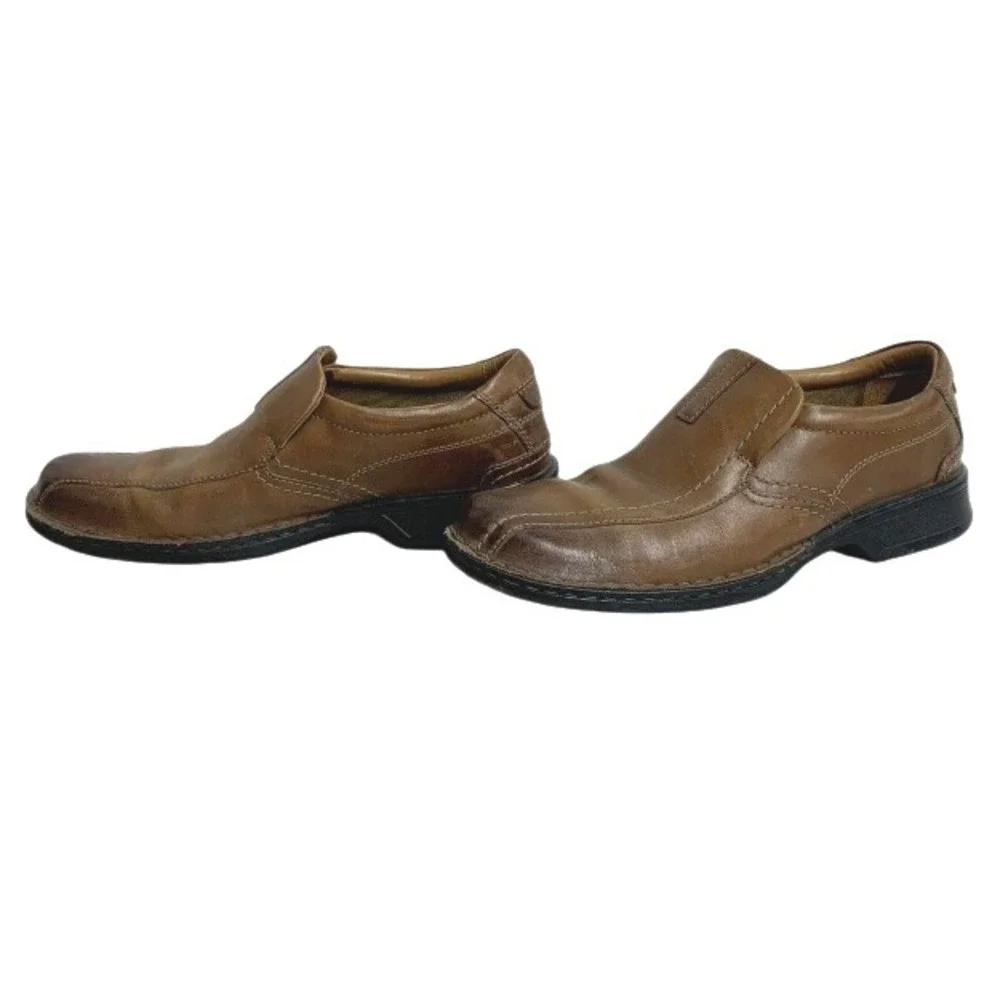 Clarks Mens Ortholite Slip On Comfort Casual Loafers Shoes Brown‎ Size 9